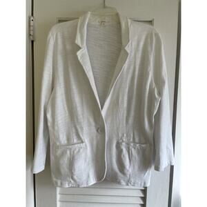 Calson white cotton blazer